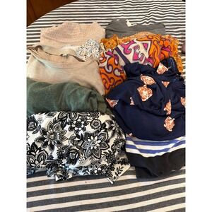 Womens Mixed Top Bundle Sanifer Southern Lady Analili Floral Lace Boho Lot L M/L